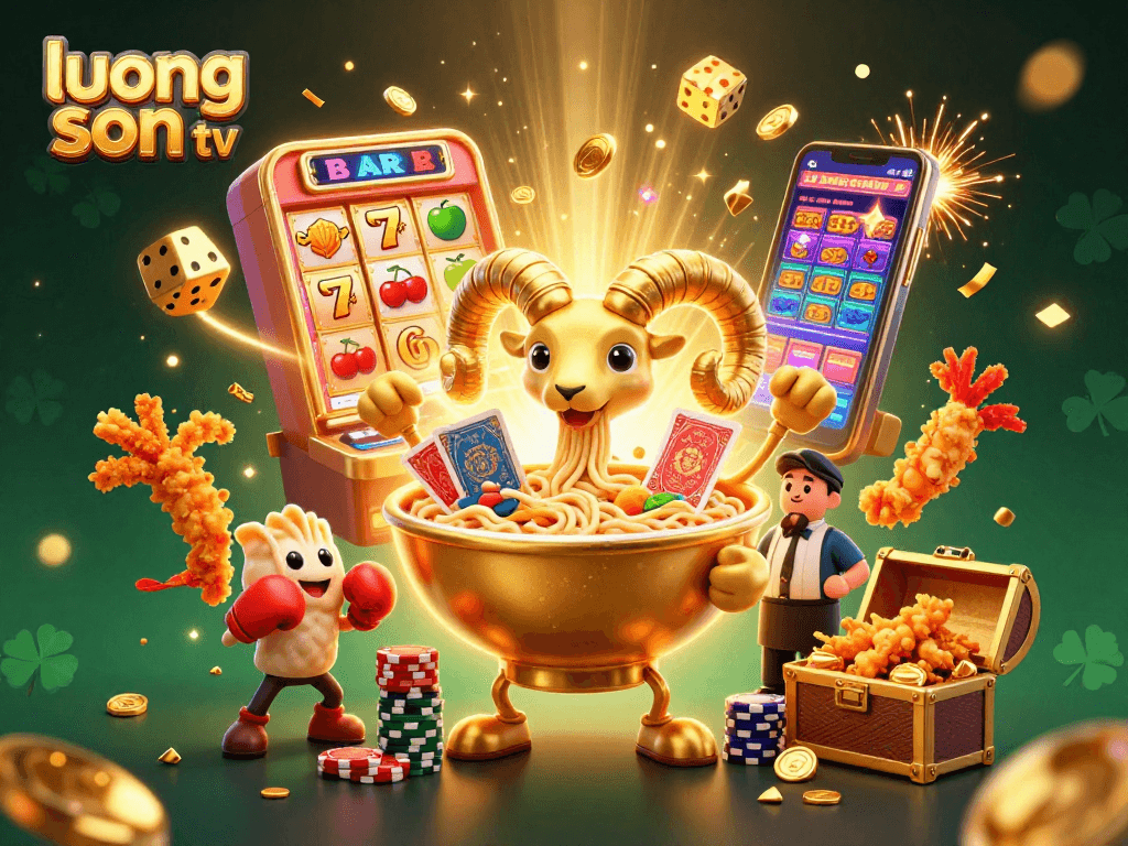 Join the thrilling action with luong son tv's vibrant casino scene featuring lively characters and exciting game elements.