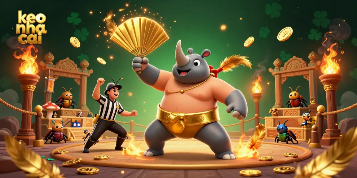 Bet big with keo nha cai smashing through golden coins in a vibrant online gambling scene.