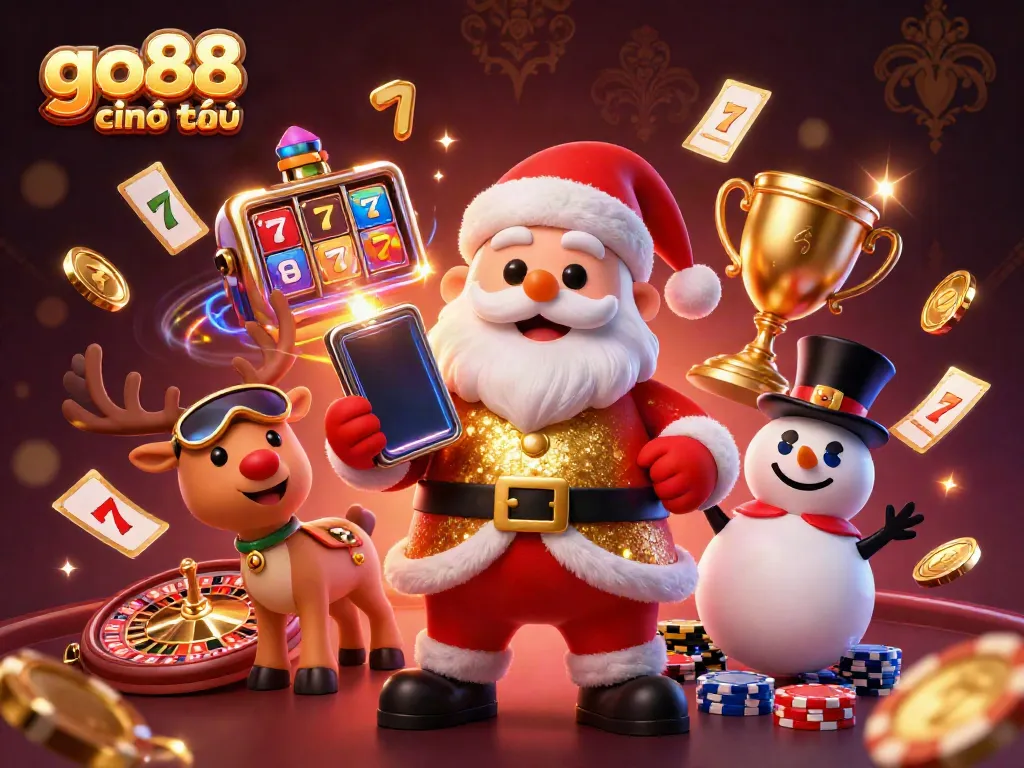Engaging illustration of go88 chính thức featuring festive characters and vibrant casino elements for an immersive gaming experience.